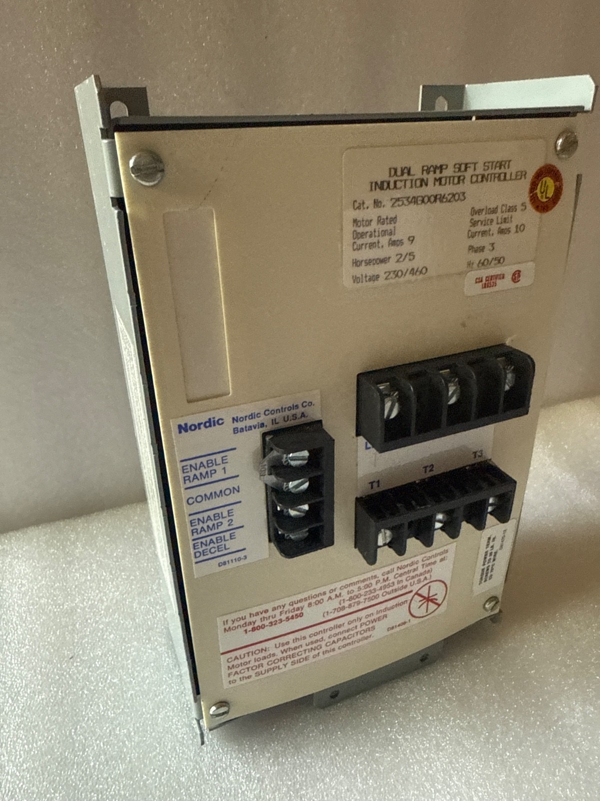 Nordic 2534100 Dual Ramp Induction Motor Controller, Soft Start