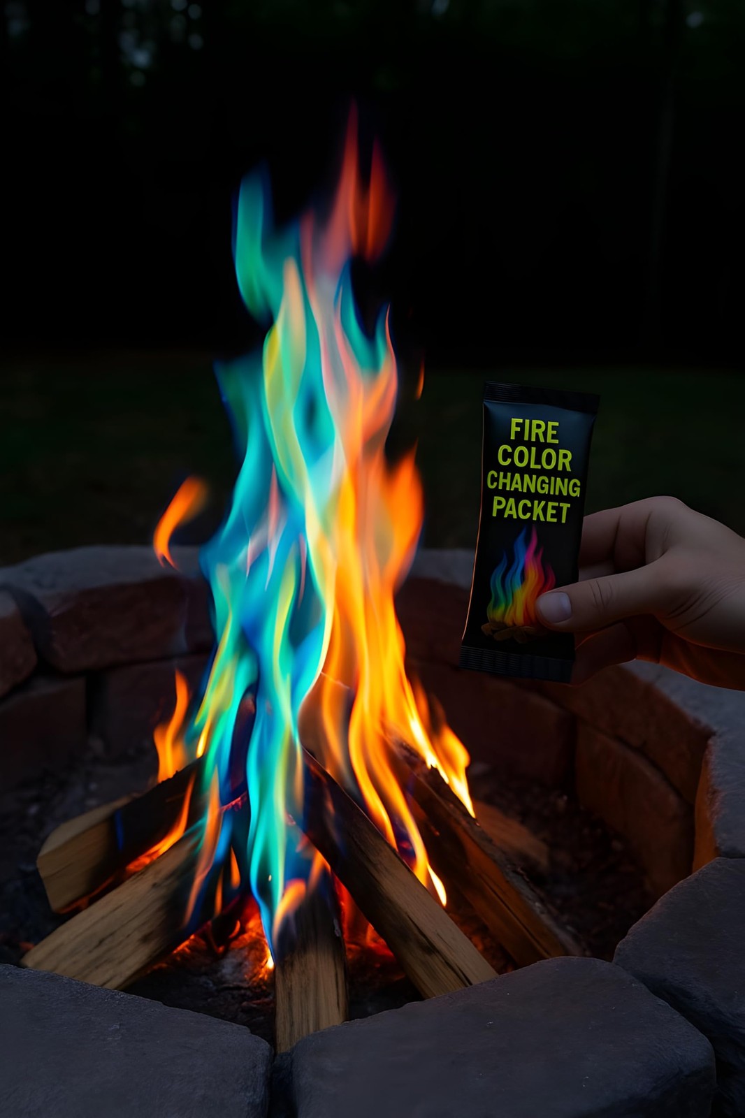 Magic Campfire Fire Color Changing Packets – 12 Pack (25g Each) – Assorted