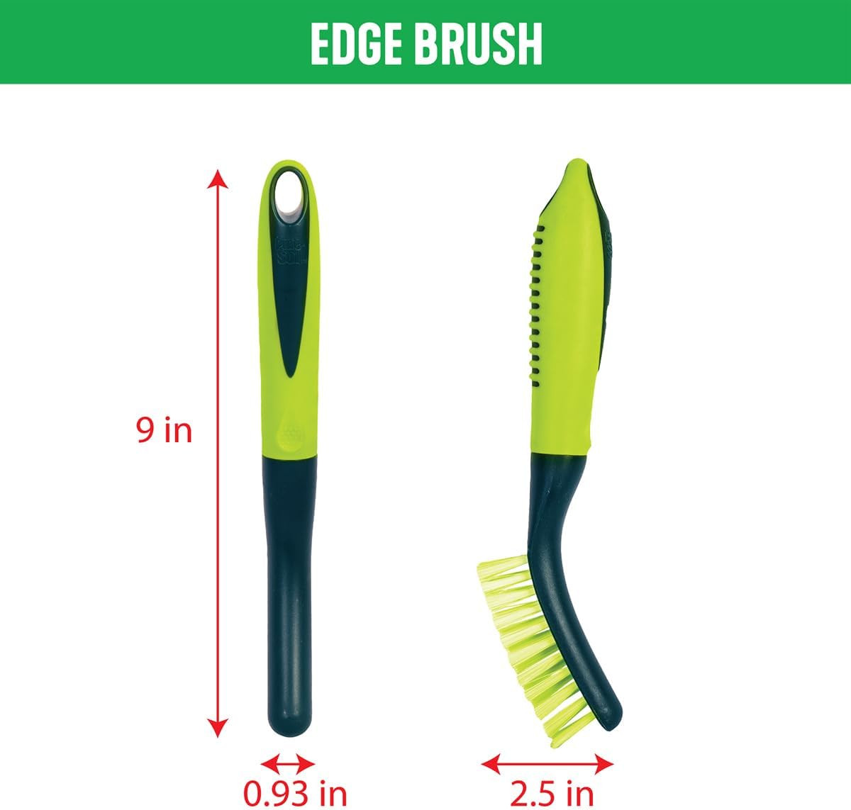 Scrub Brush Set - Long Handle Cleaning Brushes with Heavy Duty Bristles and Comf