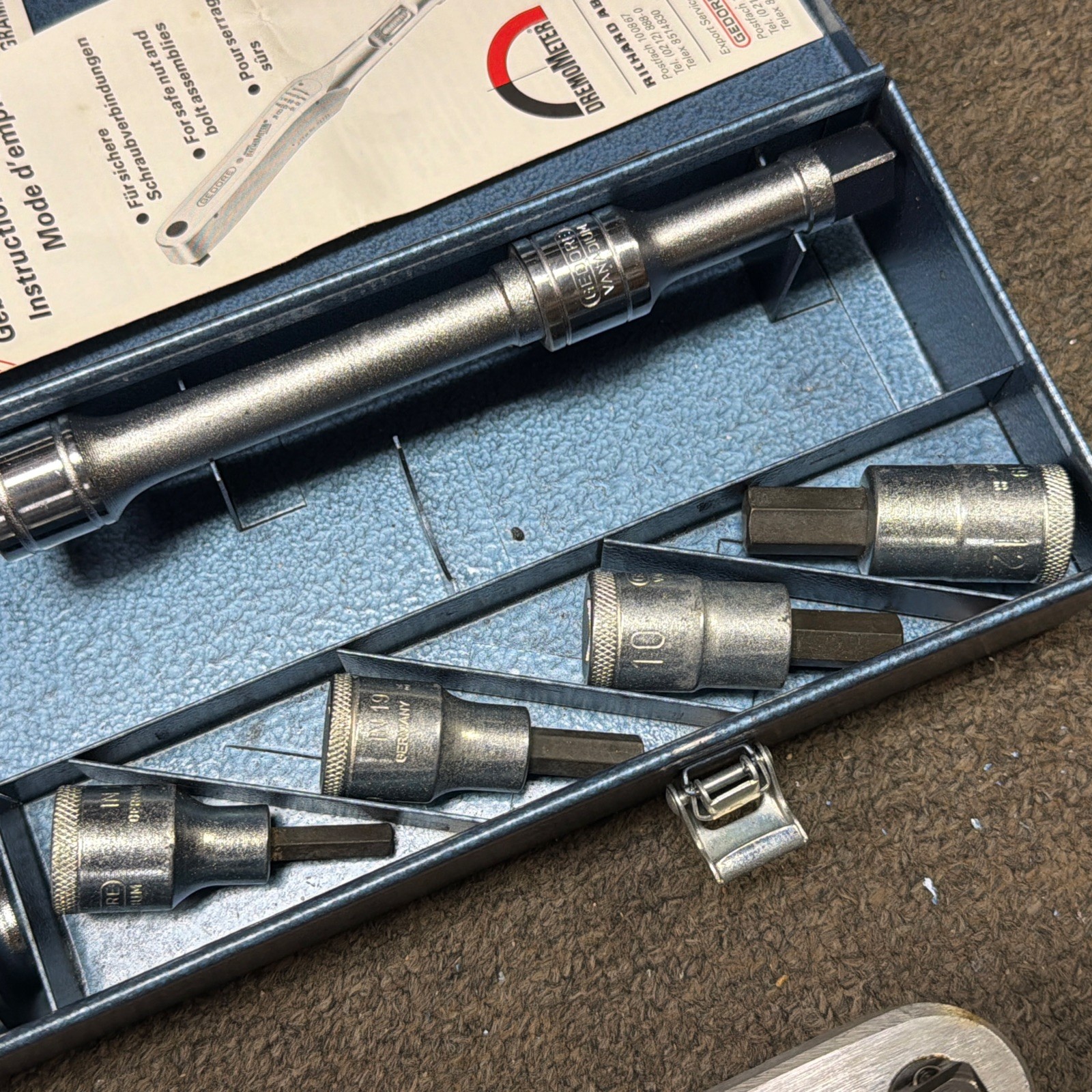 Gedore Rahsol DremoMeter Type B (8566-01) Torque Wrench & 16pc Socket Set