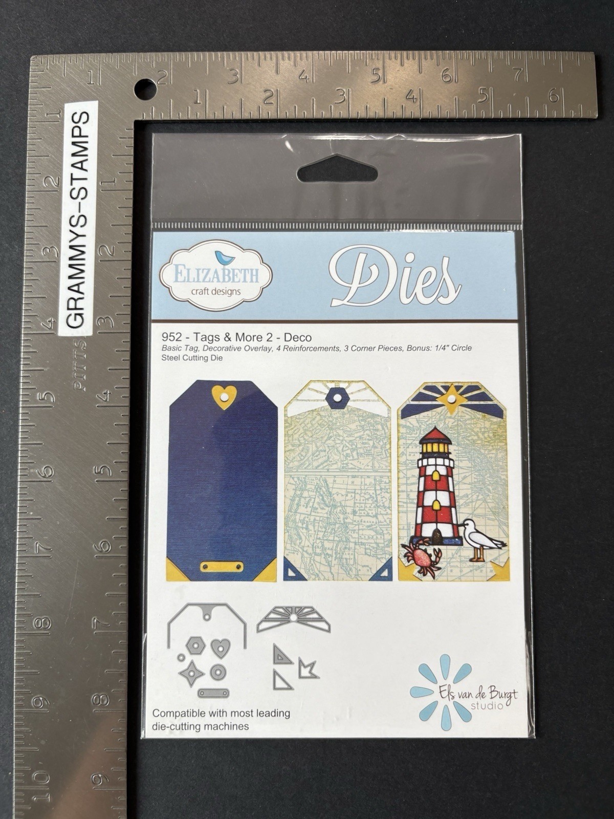 Elizabeth Tags & More 2 Deco Create Three Designs Set New Metal Cutting Dies 952
