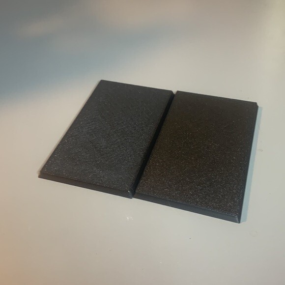 Pack of 2 60mm x 100mm Rectangle Solid Top Warhammer Wargames Bases