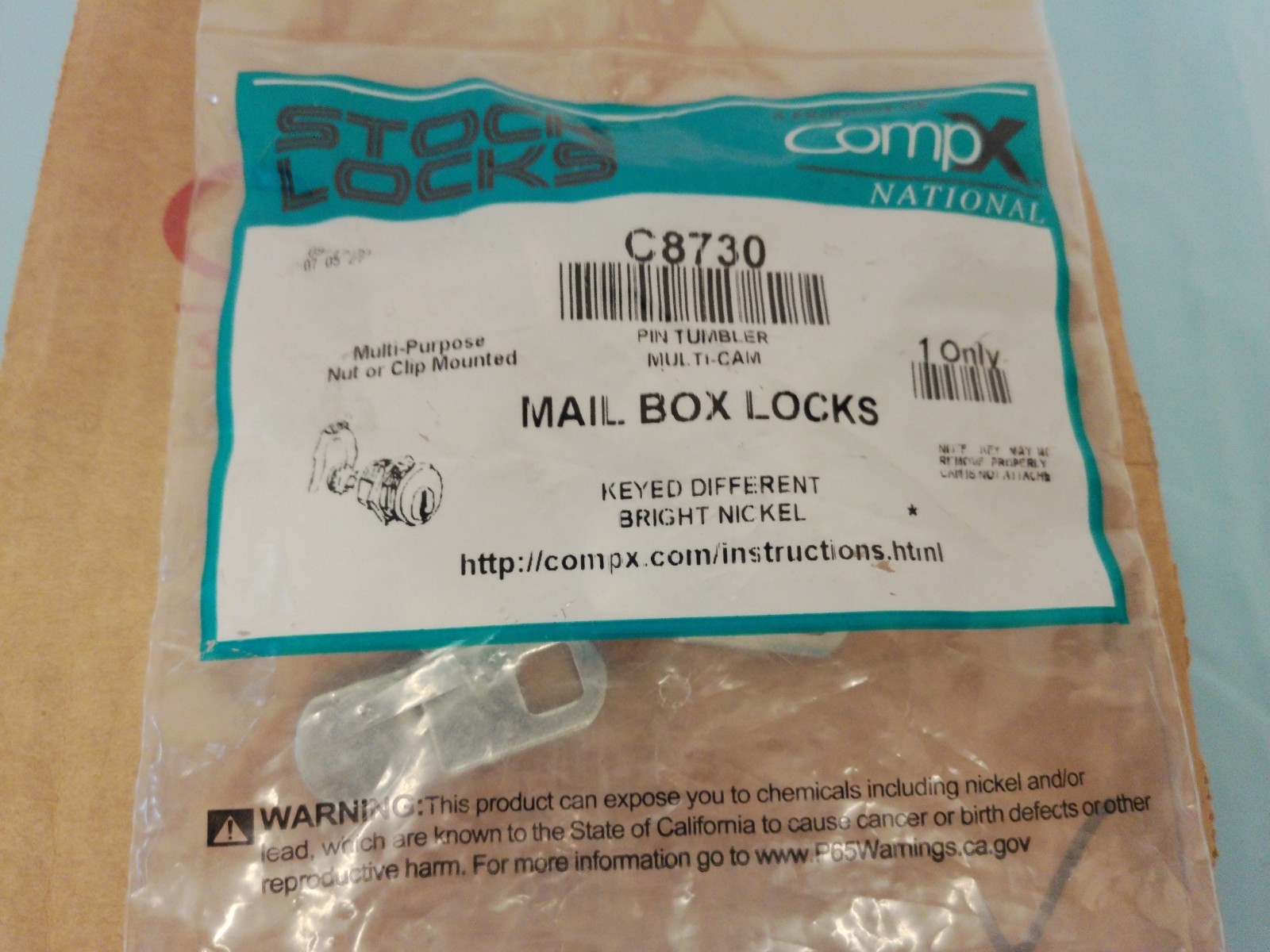 C8730 Mail Box Locks QTY 25