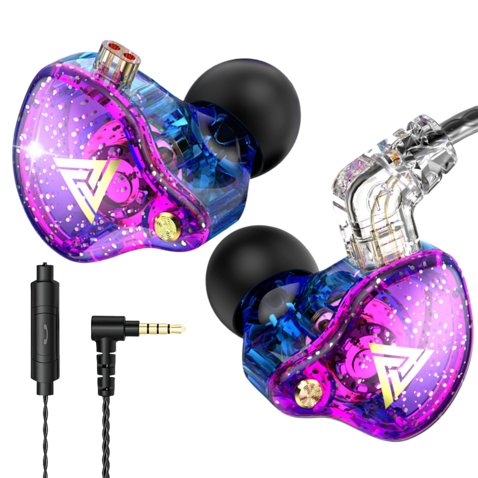 HJX QKZ AK6 Pro Wired IEM for Gaming Earbuds with MIC, in Ear Monitor Headpho...