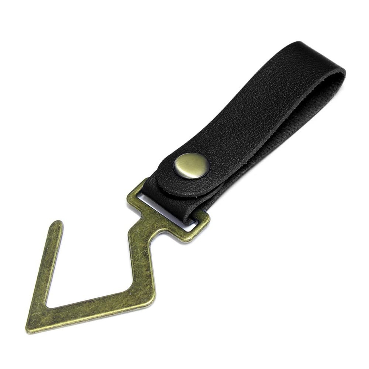 5 PCS PU Leather Hooks, Multifunctional Leather Hangers, S-Type，Black Bla
