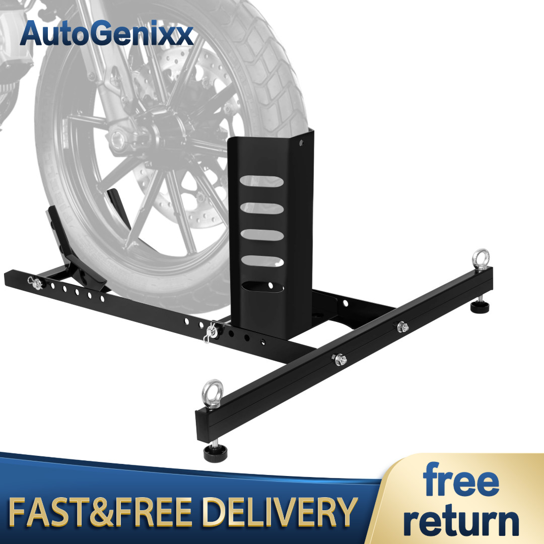 Heavy Duty Motorcycle Wheel Chock Front Stand Adjustable 15-22 Inch 1800lb