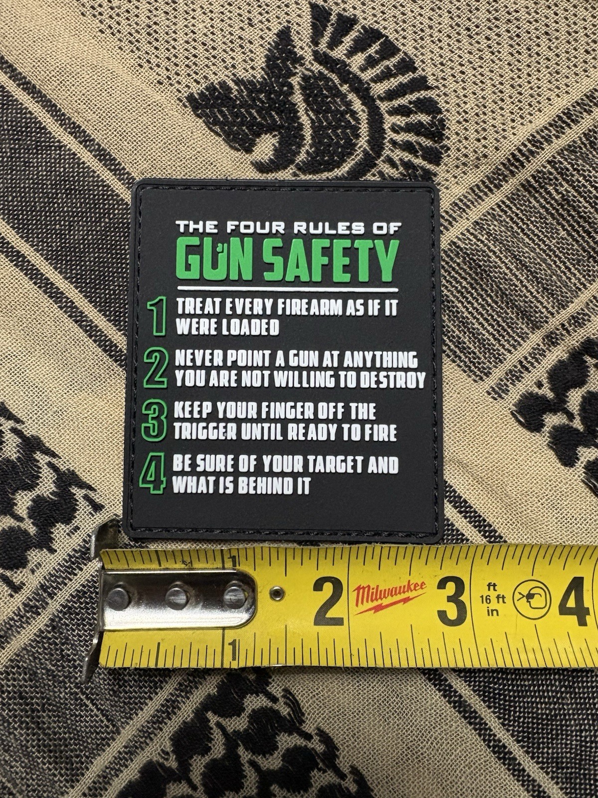 PvC Gun Safety Morale Tactical Hook And Loop Patch High Quality 3d
