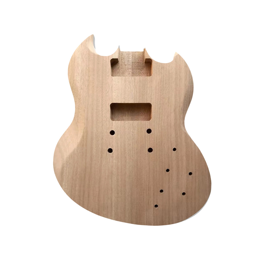Unfinished Electric Guitar Body Mahogany Wood HH Style Replacement P90 Pickup