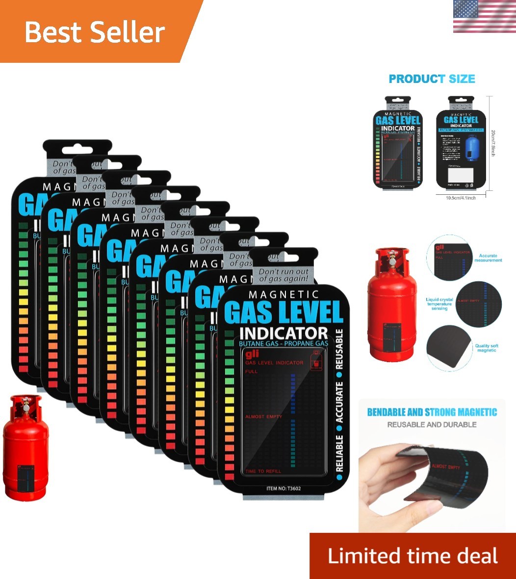 8 Magnetic Gas Level Indicators - Reliable Propane Fuel Gauges for Outdoor Use