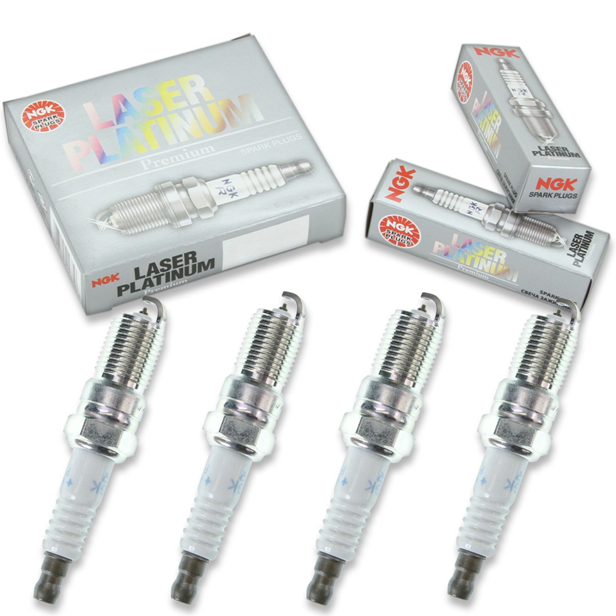 4 pcs NGK Laser Platinum Spark Plugs for 2005-2006 Mazda Tribute 2.3L - bs
