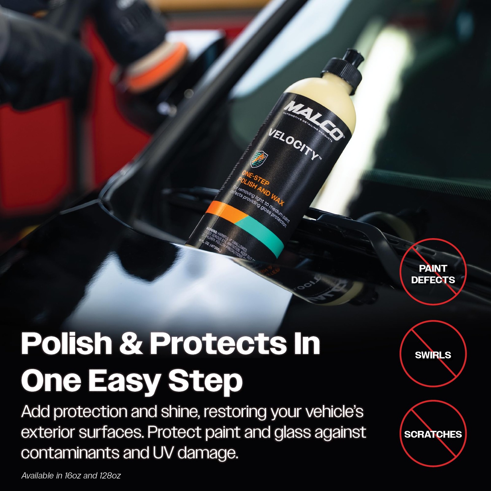 Malco Velocity One-Step Car Polish and Wax (90 Day 16 Fl Oz (Pack of 1)