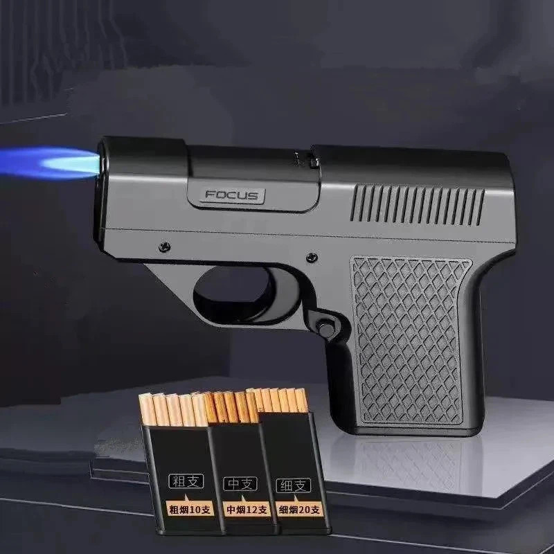 Gas Lighter Universal Clip Gun Type Butane Three Capacity Cigarette Holder 2026
