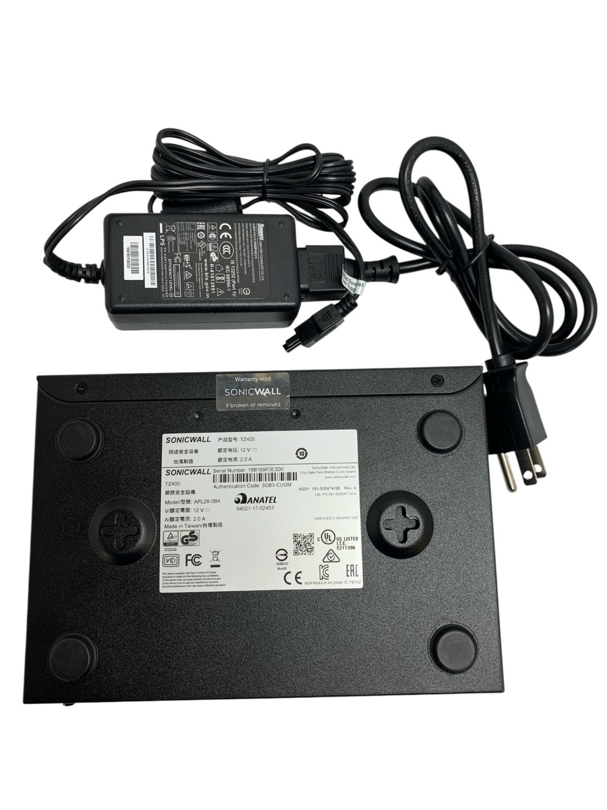 SonicWall TZ400 Network Security - APL28-0B4 Firewall Appliance W Power Supply