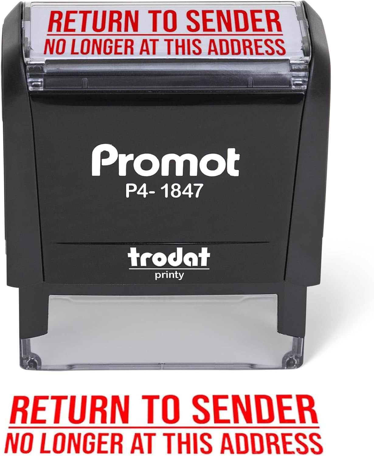 Return to Sender No Longer at This Address - Return Address Stamp | Clear, Easy-