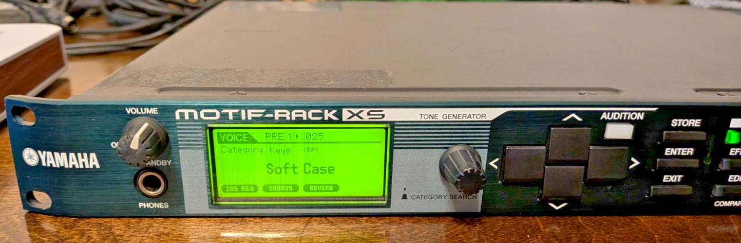 YAMAHA MOTIF RACK XS Tone Generator Synthesizer Module Tested Working w/PSU