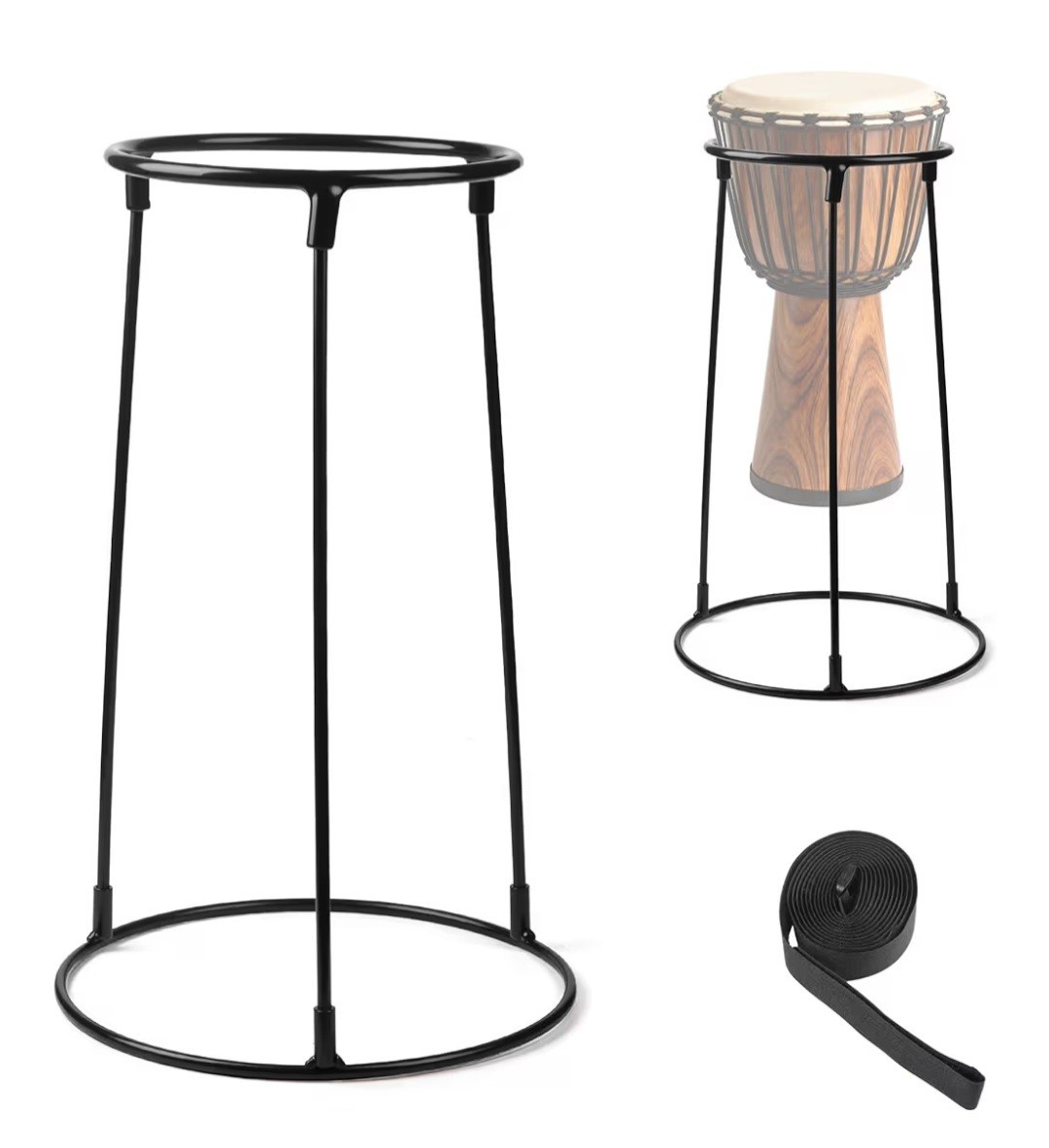 Homar Djembe Stand Portable Lightweight Carbon Steel