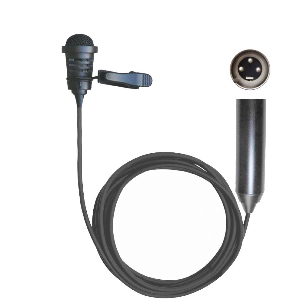 Pro 5m Omnidirectional Lapel Lavalier Microphone XLR 3pin phantom power 48V