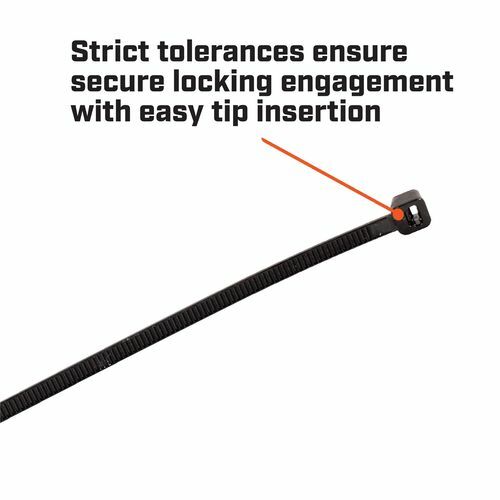 Crescent 200 x 4.6mm Black Cable Ties - 100 Pack