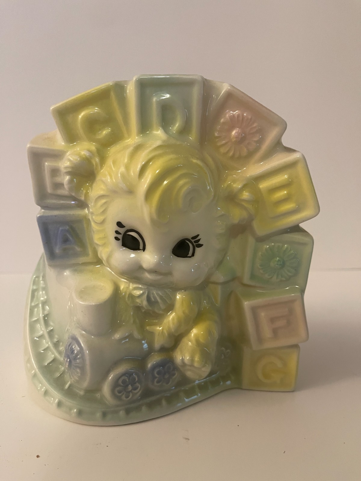Ceramic Baby Bear Alphabet Planter/Baby Toiletries Holder