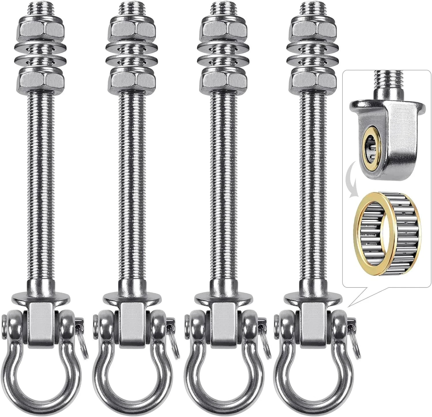 Benelabel Heavy Duty Swing Hangers with Bearings - Set of 4 Stainless Steel 304