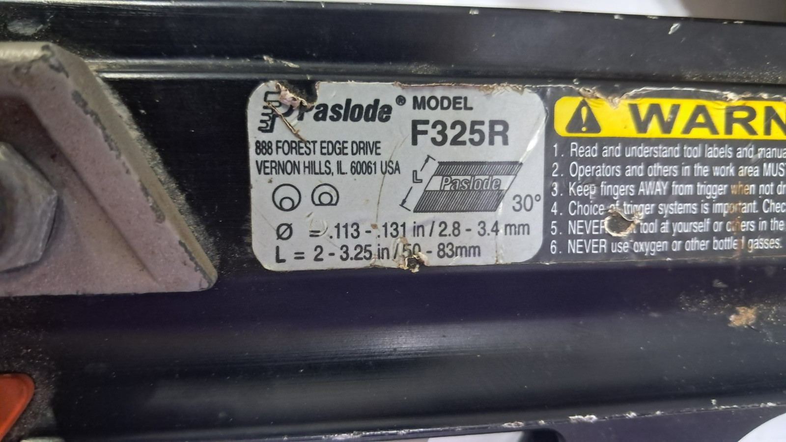 Paslode F325r Framing Pneumatic Nailer