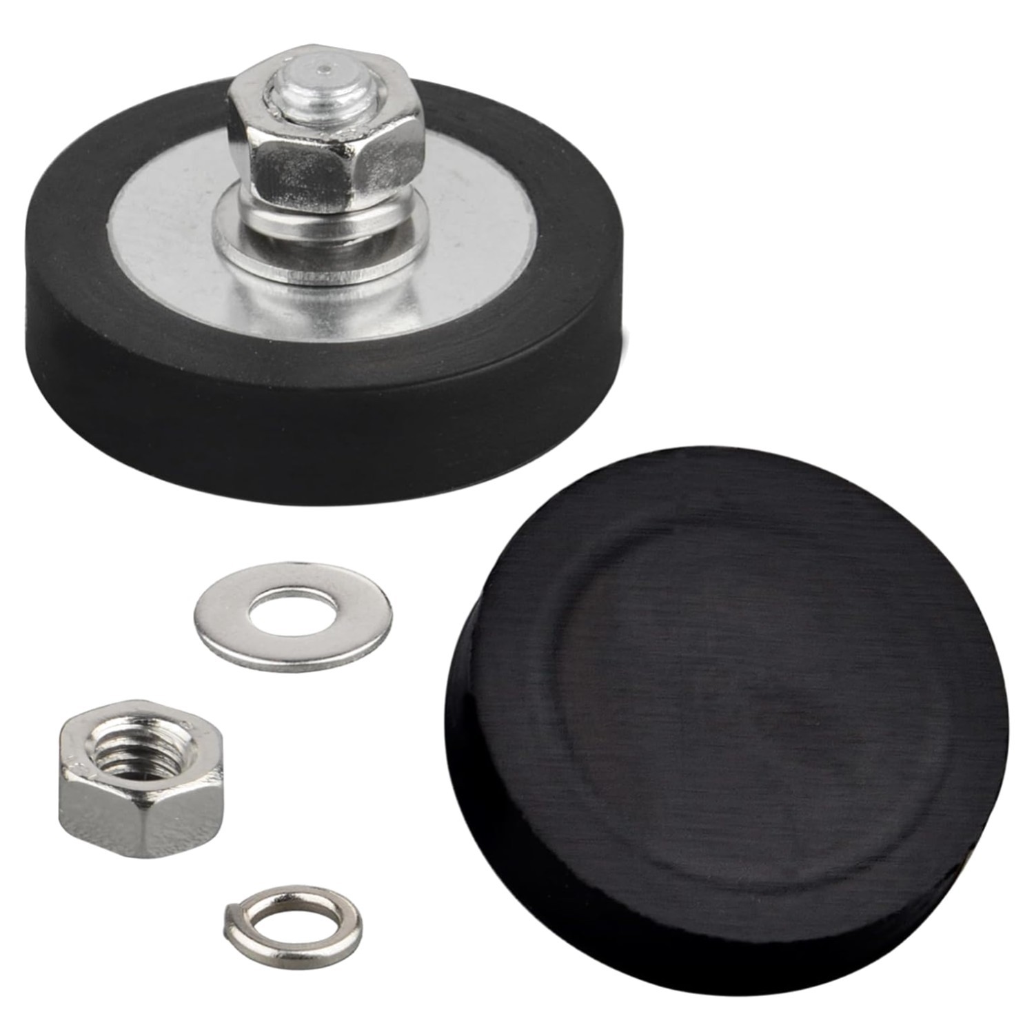 40lb Rubber Coated Neodymium Magnets, 4PCS
