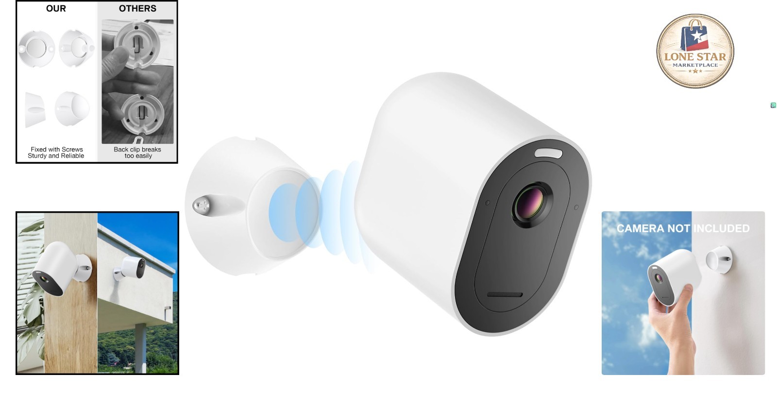 360° Magnetic Mount for Arlo Cameras - Quick Installation, Versatile Use