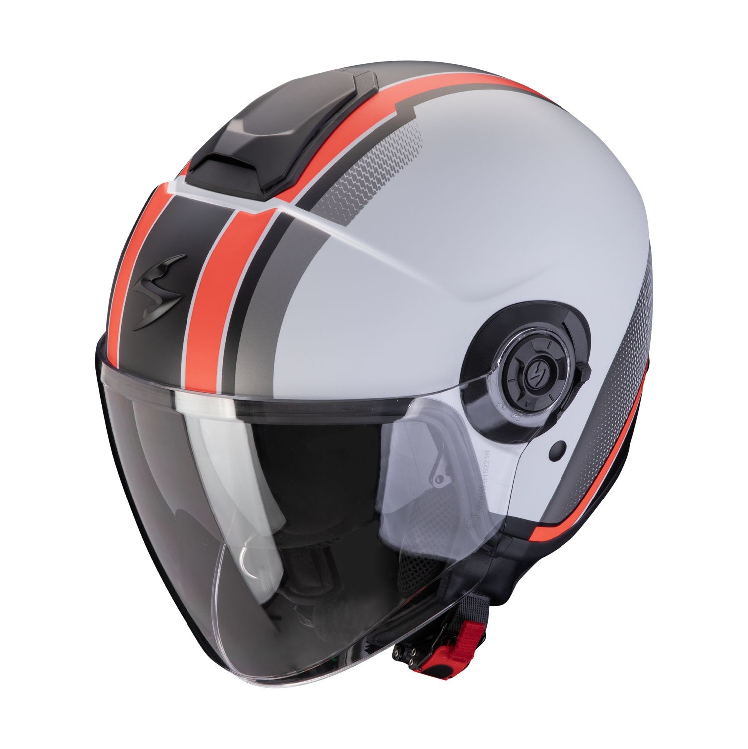 Scorpion open face helmet Exo-City II VEL matte gray red size: L ECE 22.06