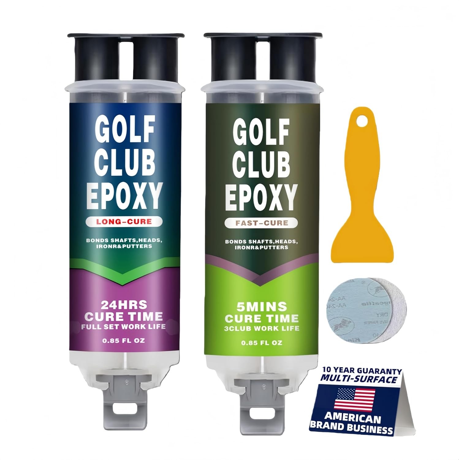 Tylove Pro Strength Golf Club Epoxy -2-Part Epoxy Glue Adhesive (Fast+Long Cure)
