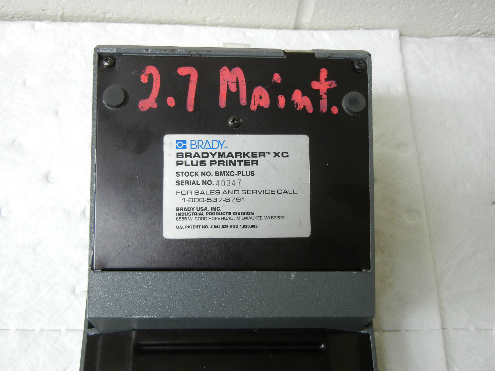 BRADY BMXC-PLUS USED BRADYMARKER XC PLUS PRINTER BMXCPLUS