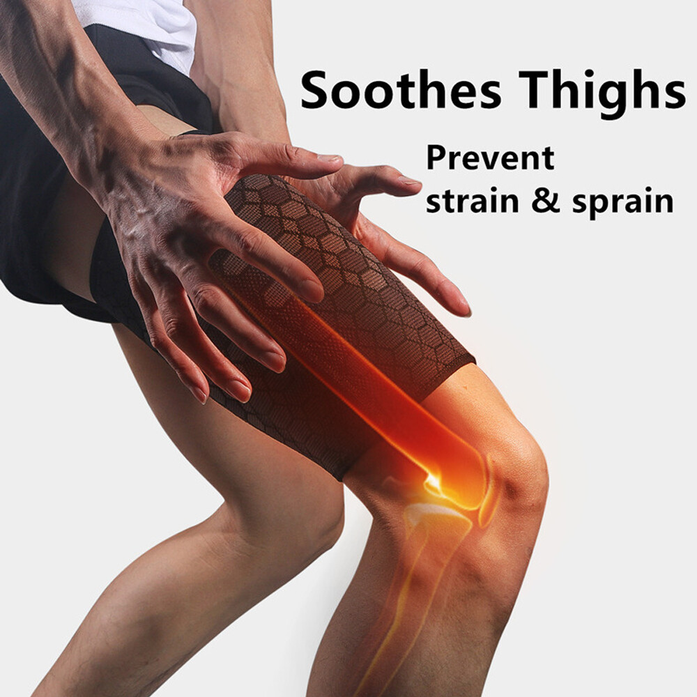Men Women Thigh Compression Sleeves Quad and Hamstring Support Upper Leg Braces
