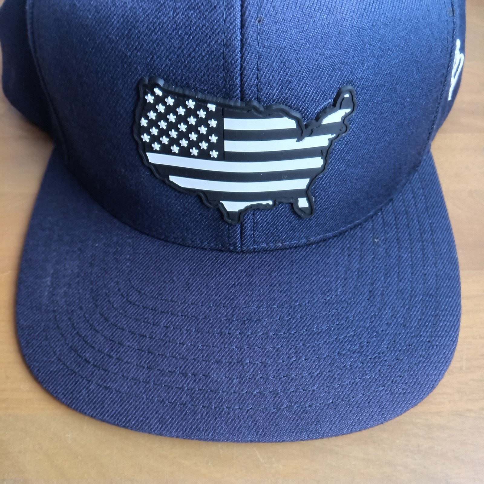 Branded Bills Style 100 USA Flag Map Patch Snapback Baseball Cap Hat