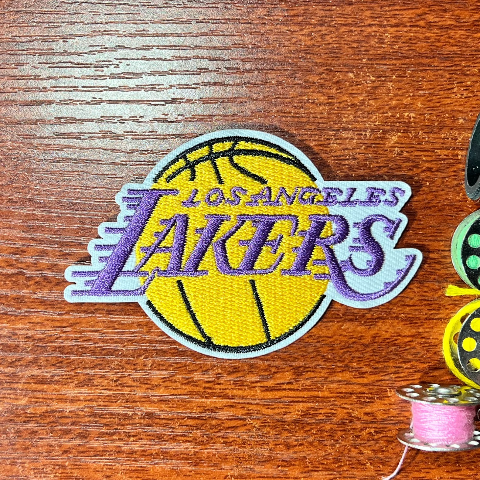 Los Angeles Lakers Patch NBA Basketball Sports League Embroidered Iron On 3x2"
