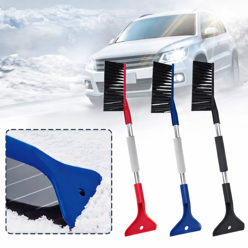 Multifunction Long Handle Snow Ice Scraper Brush Windshield Sweeper Car Cleaning