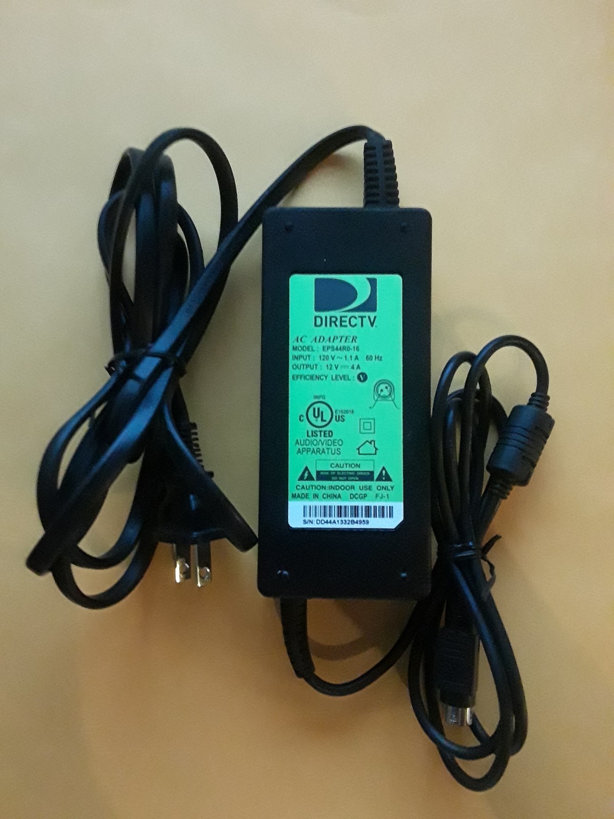 DIRECTV  AC/DC ADAPTER / POWER SUPPLY  EPS44R0-16,12V, 4A