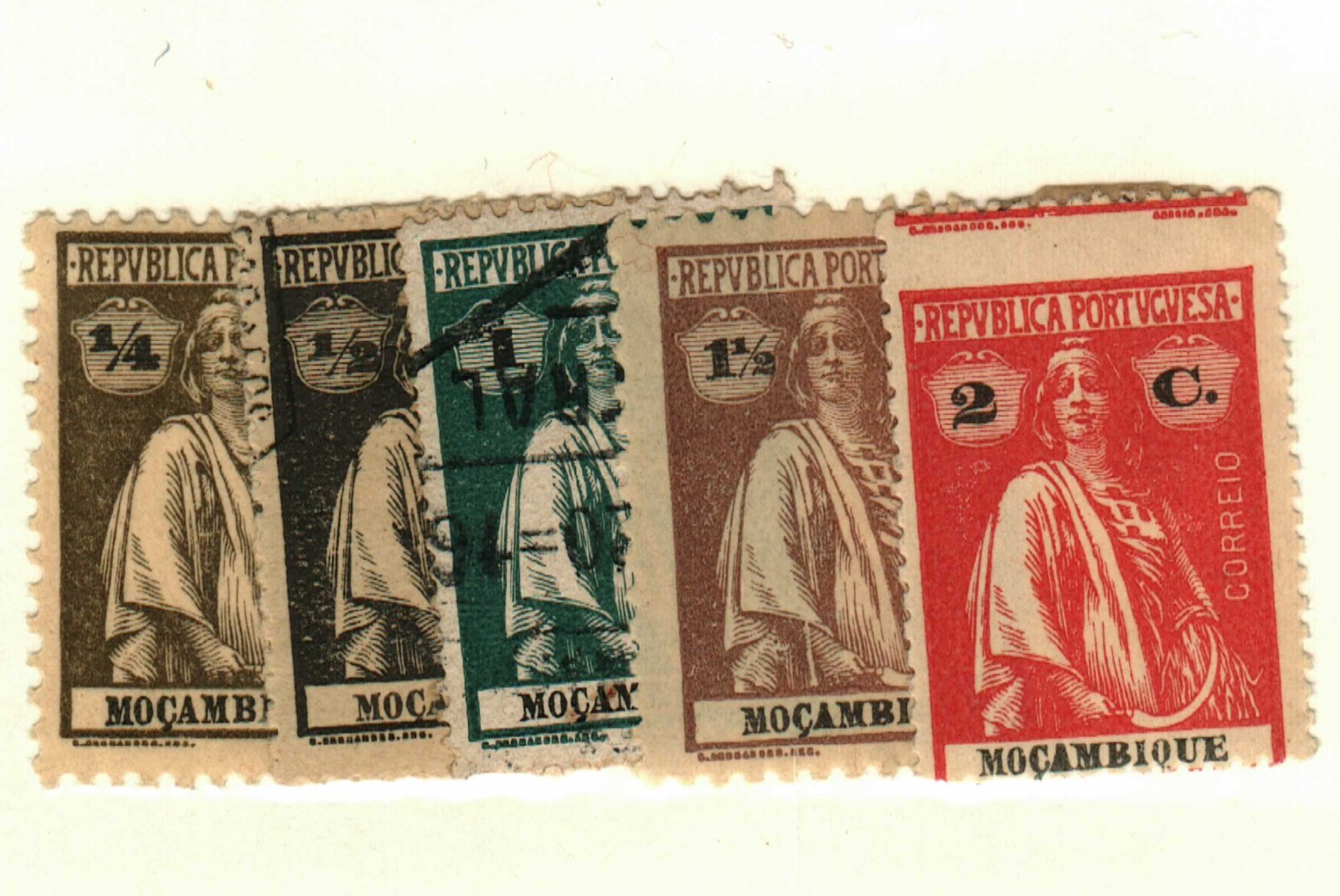 Mozambique #149 MH, 150-1 used, 152-3 MH