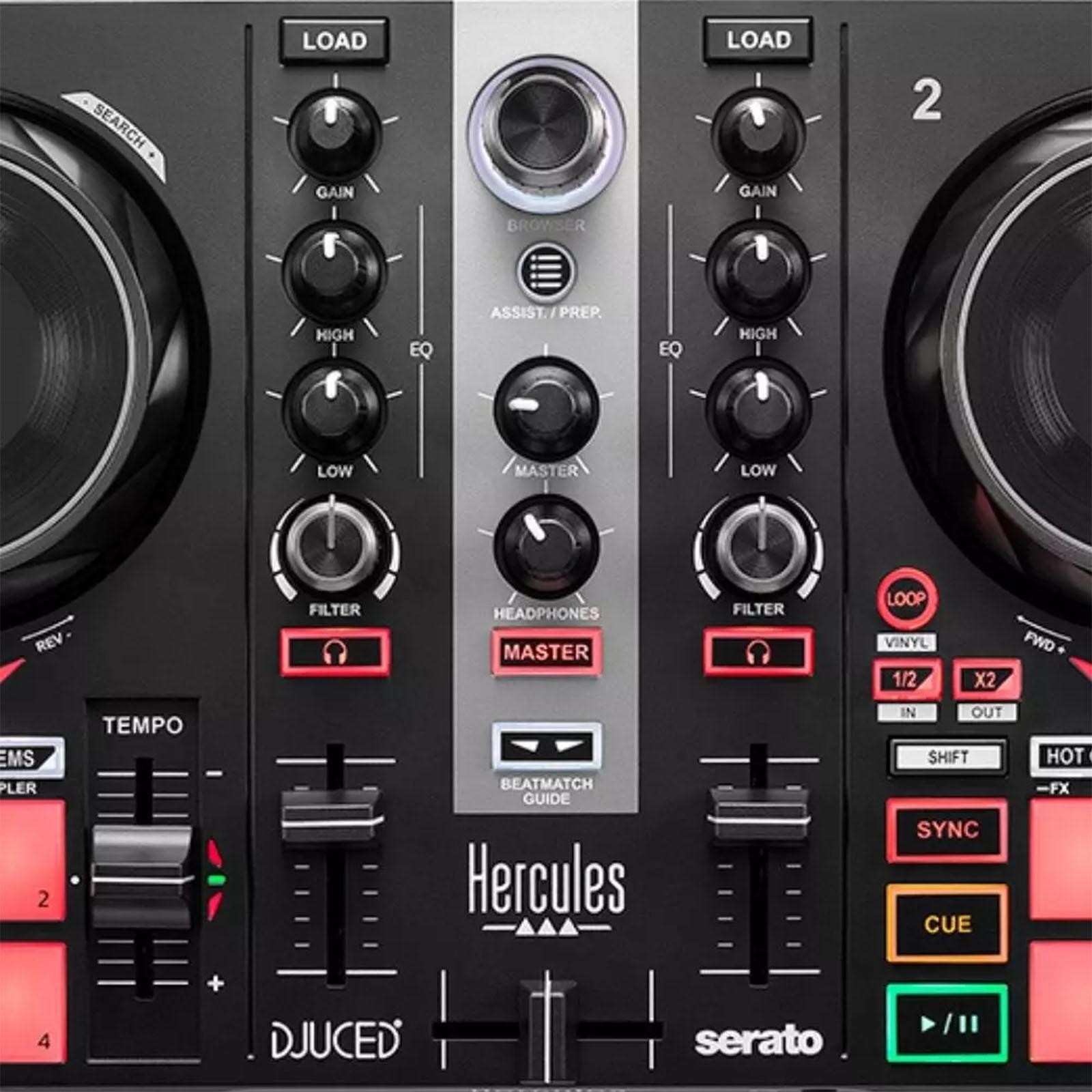 Hercules DJLearning Kit MK2 with DJ Controller, Monitors & Stands