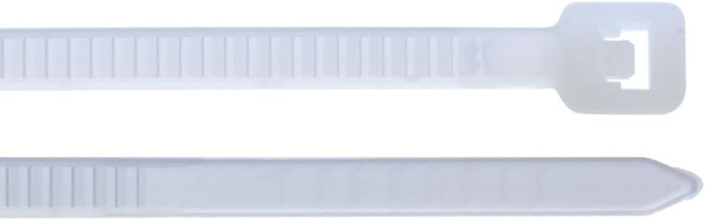 Construct Pro 4" Self-Locking Nylon Cable Ties Clear 100 Pack UV Rated