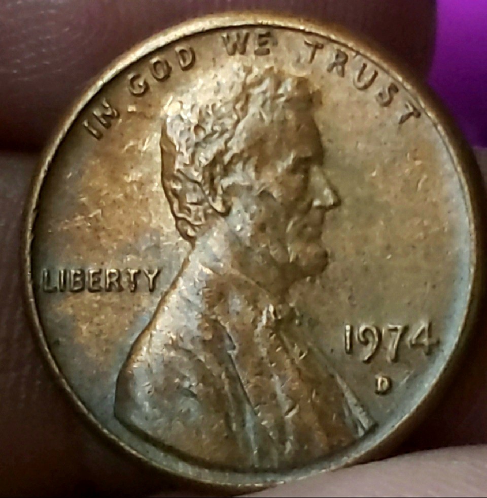 1974-D lincoln memorial 1 cent  Free Shipping
