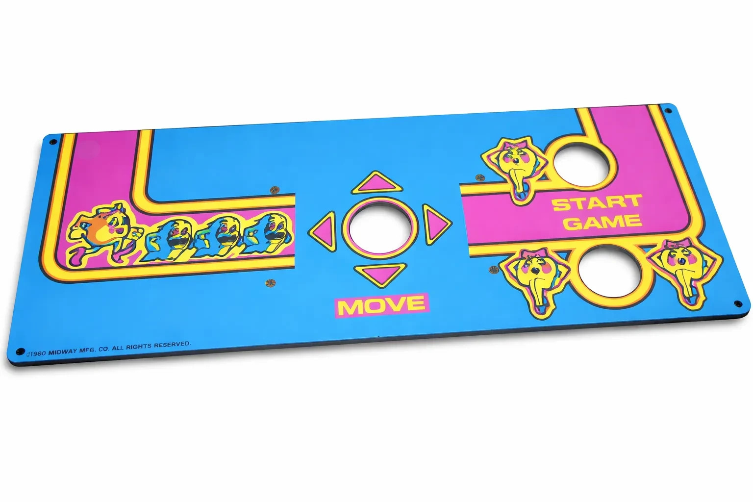 Ms Pacman Cabaret Control Panel Overlay (CPO)