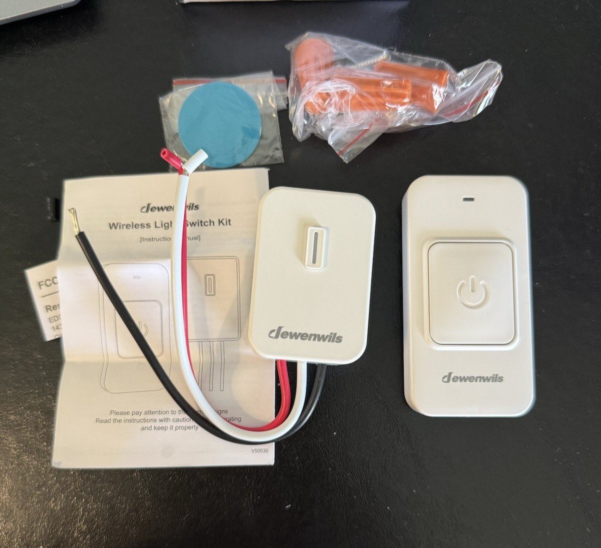 Dewenwils Wireless Light Switch Kit #HWLS11P White - A0002