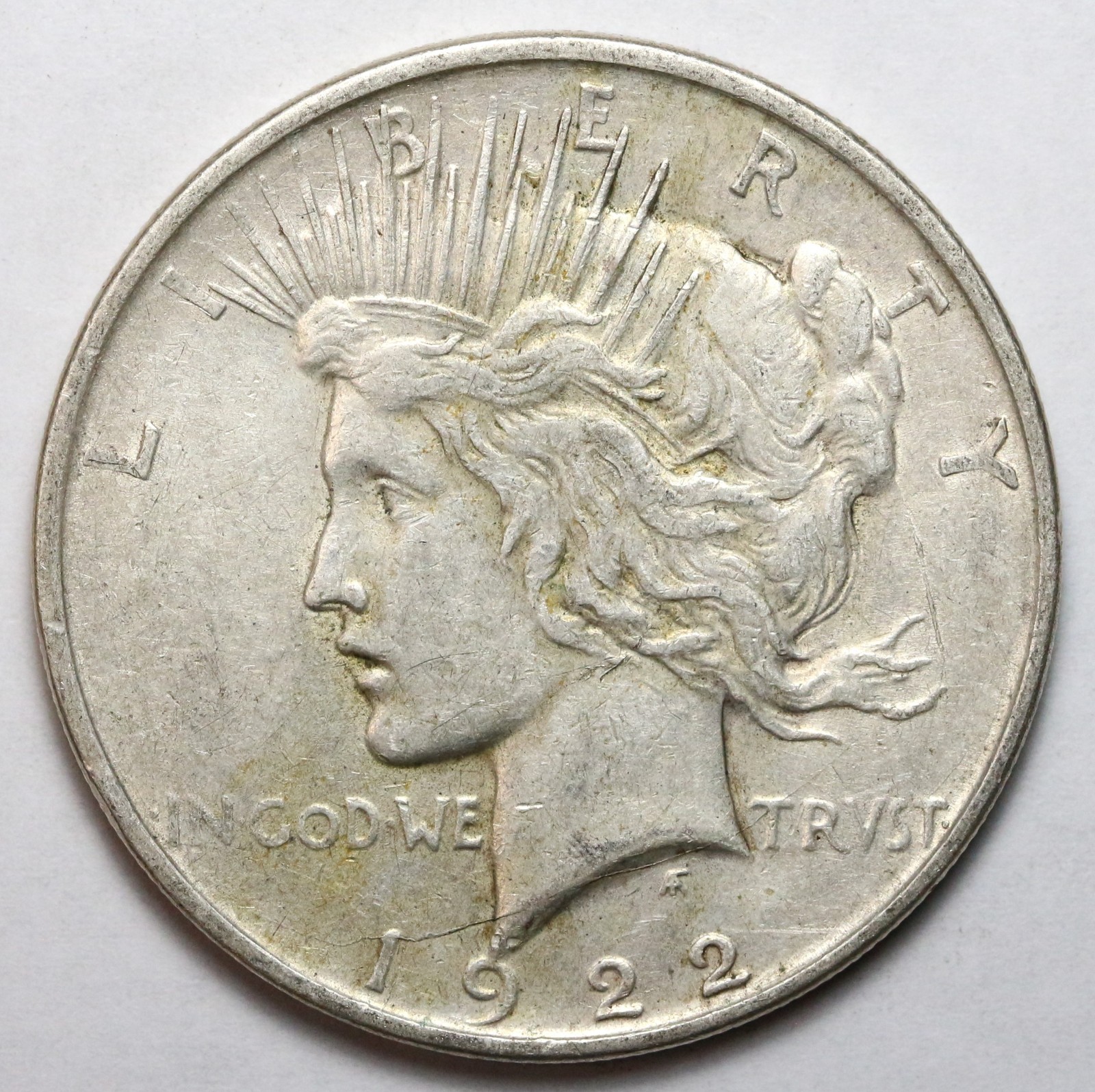 1922-D $1 Peace Silver Dollar - RAW - Nice Original Denver Mint Coin