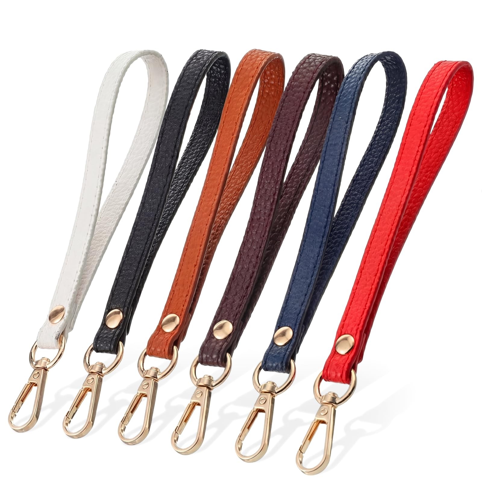 6 PCS Purse Wristlet Strap, Multicolor Wallet Wrist Strap 7.48" X 0.78" Short...