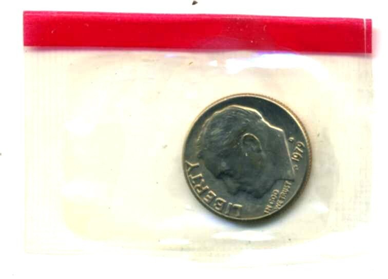 1979 D GEM BU ROOSEVELT DIME UNCIRCULATED US GOVERNMENT SEALED US COIN #3227