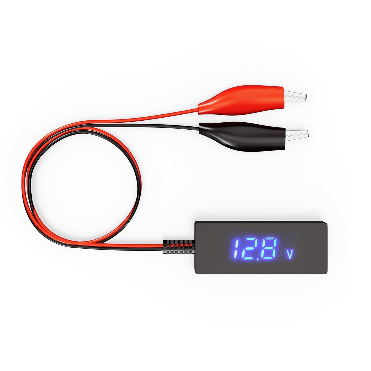 SUNAPEX 6V 12V 24V 48V Battery Voltage Tester with LCD Display,5V-60V Black