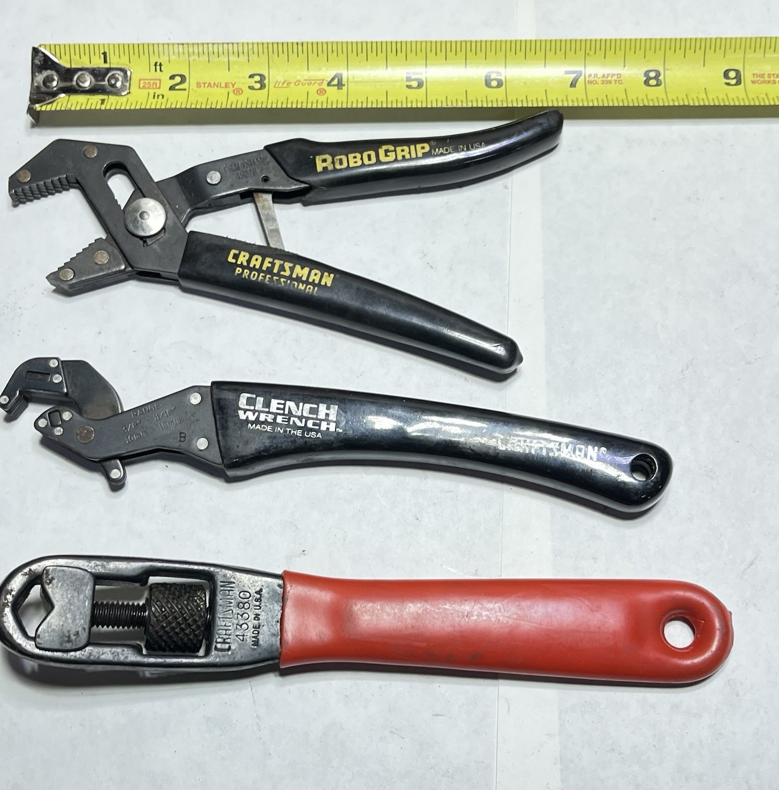 3 Craftsman Adjustable Wrenches Used