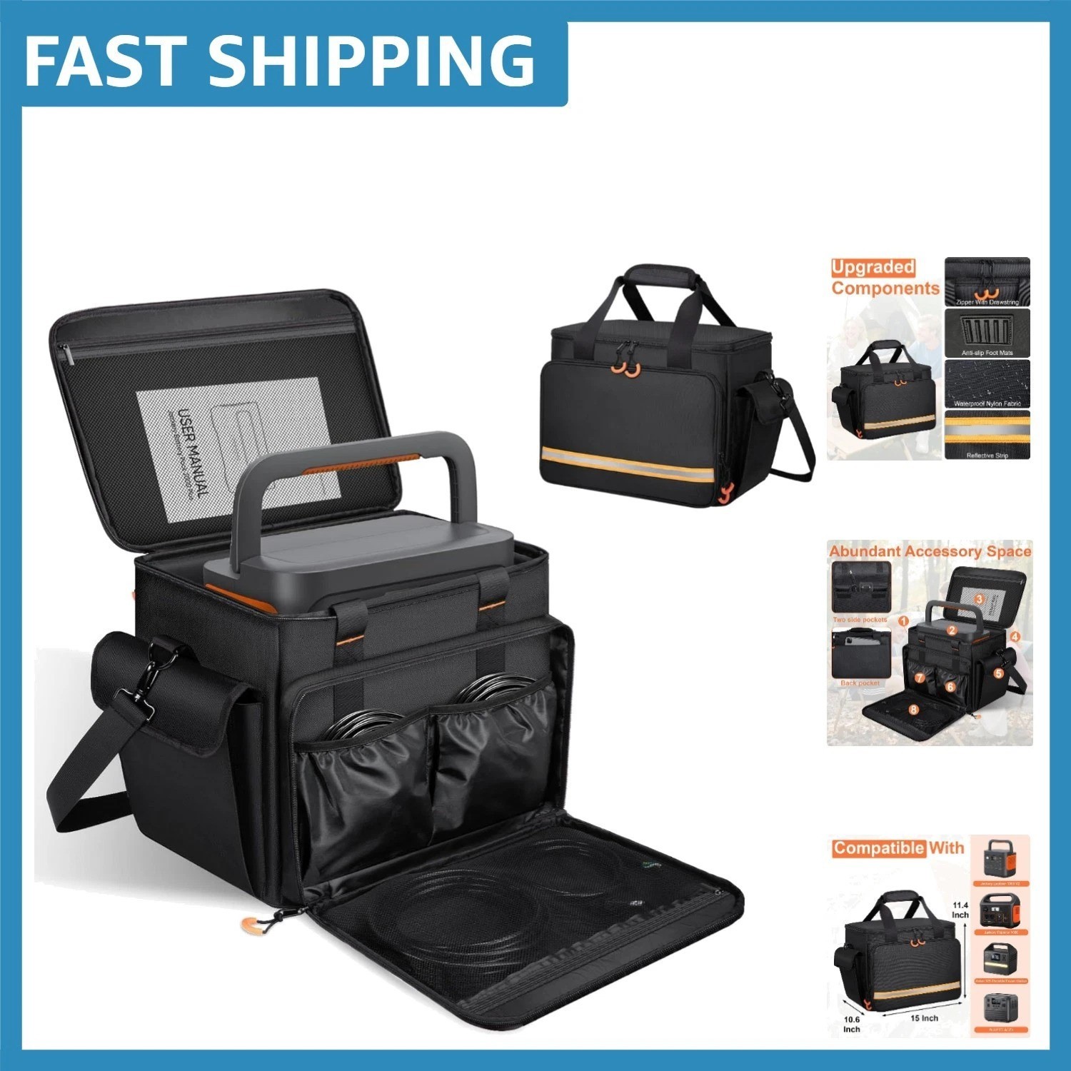 Luxury Portable Power Station Bag for Jackery Explorer 1000 - Water-Resistant!