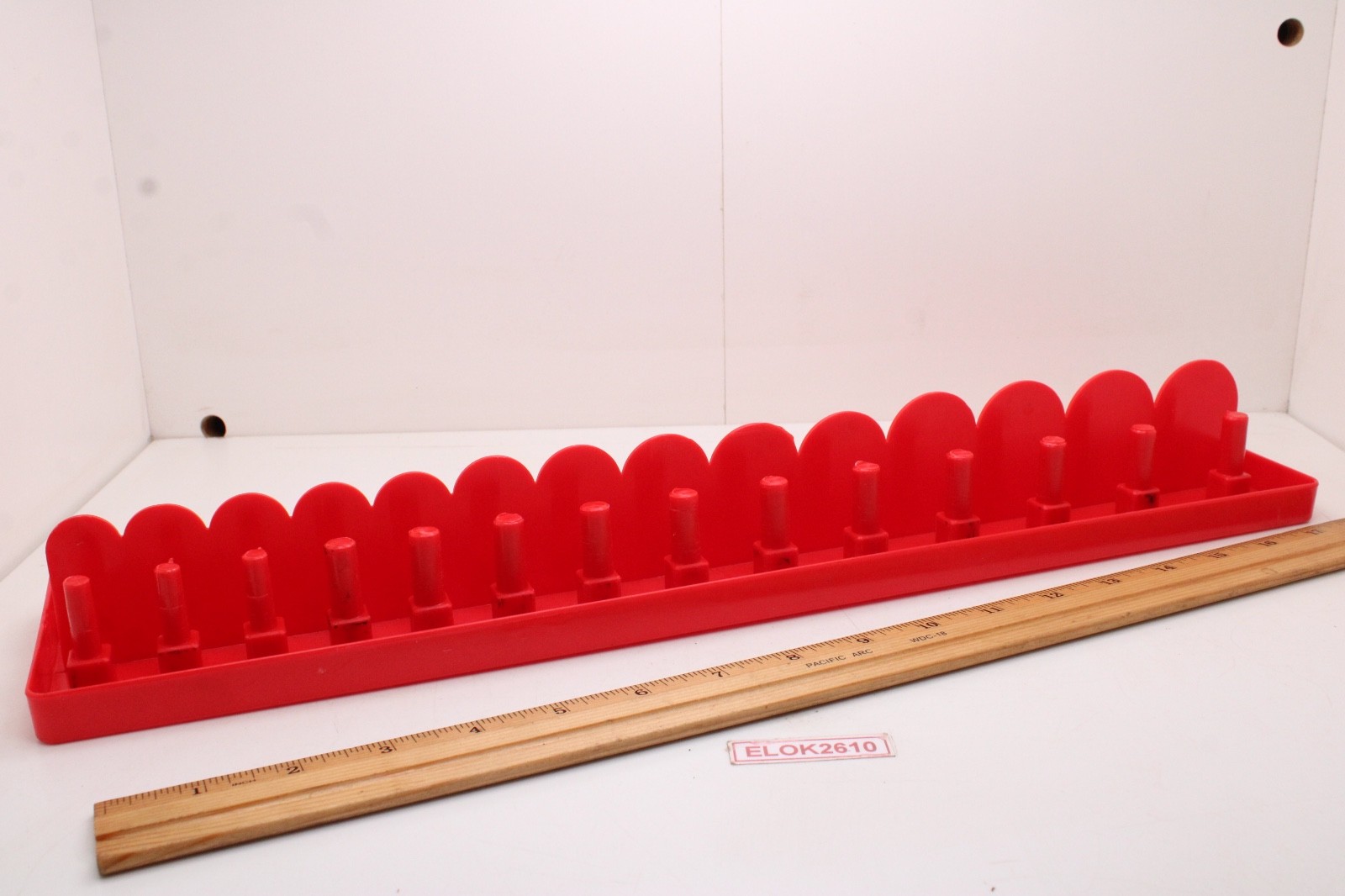 Grip 67224 1/2" Drive SAE 28 Position Standard/Deep Red Socket Tray Organizer