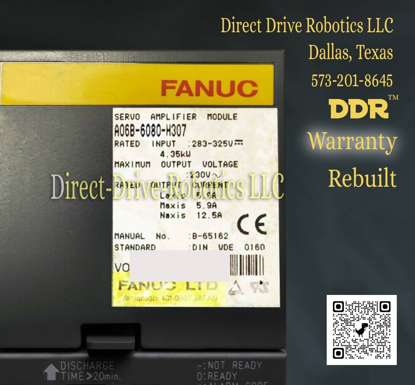 **12mo Warranty**Same Day Shipping Avail.**REBUILT** Fanuc A06B-6080-H307