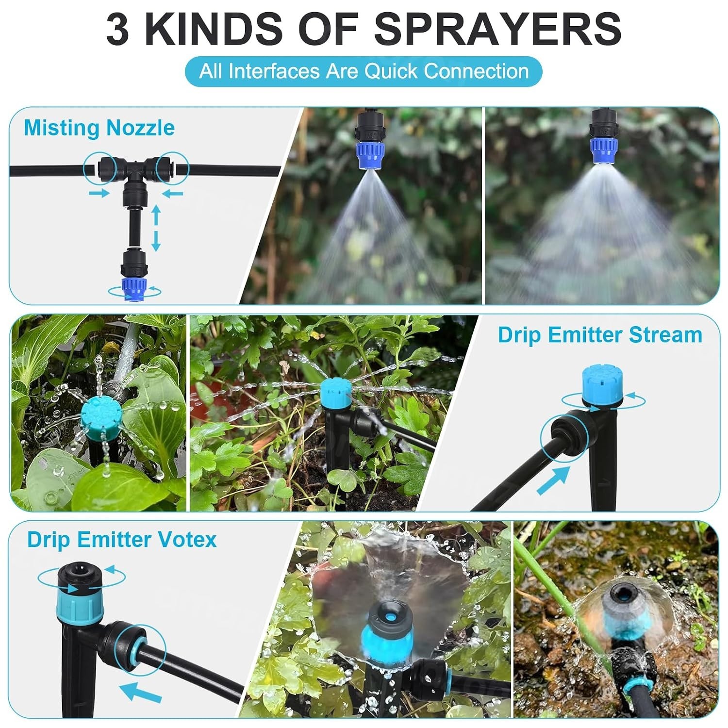 Advanced Drip Irrigation Kit: 230ft with Quick-Connect for Efficient Watering